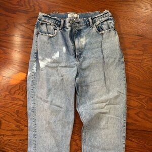 Abercrombie 90’s straight ultra high rise curve love jeans